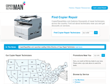 Tablet Screenshot of copierrepairman.com